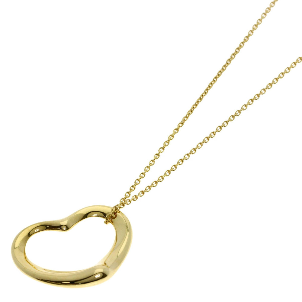 Tiffany Co Elsa Peretti Open Heart Necklace Yellow Gold